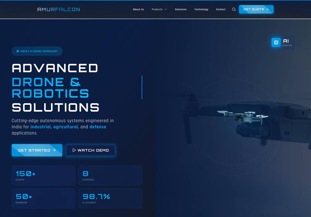 The AmurFalcon website