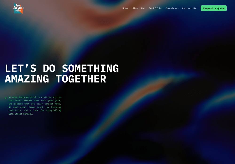 The Aram Media website