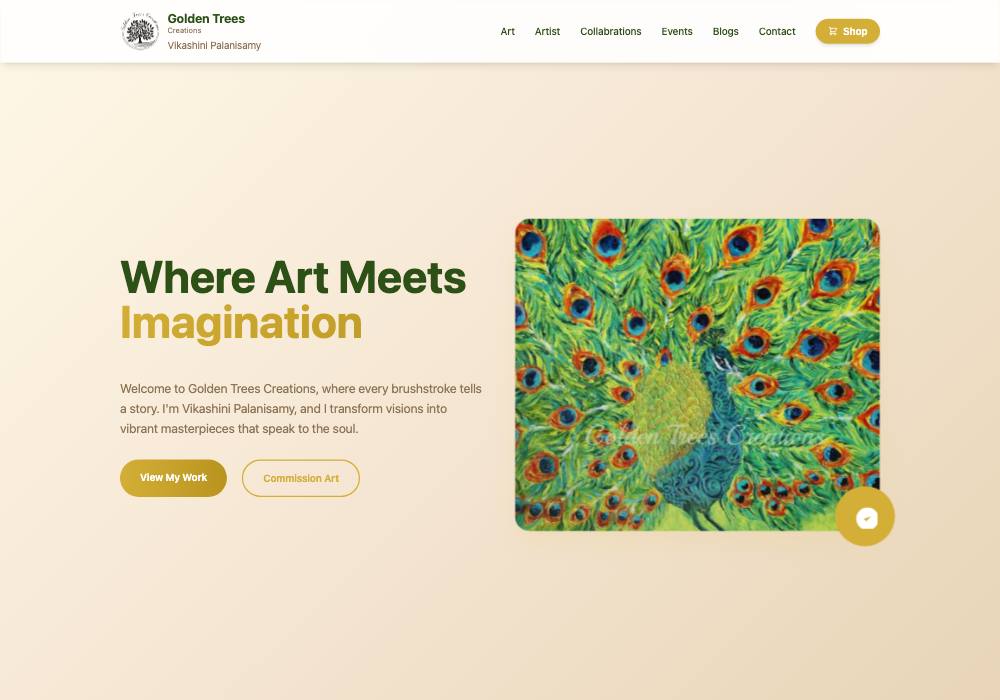 The Golden Trees Creations website