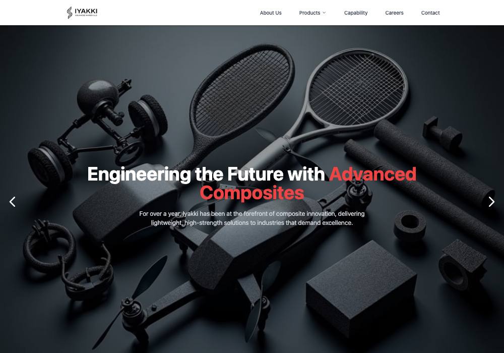 The Iyakki Advanced Materials website