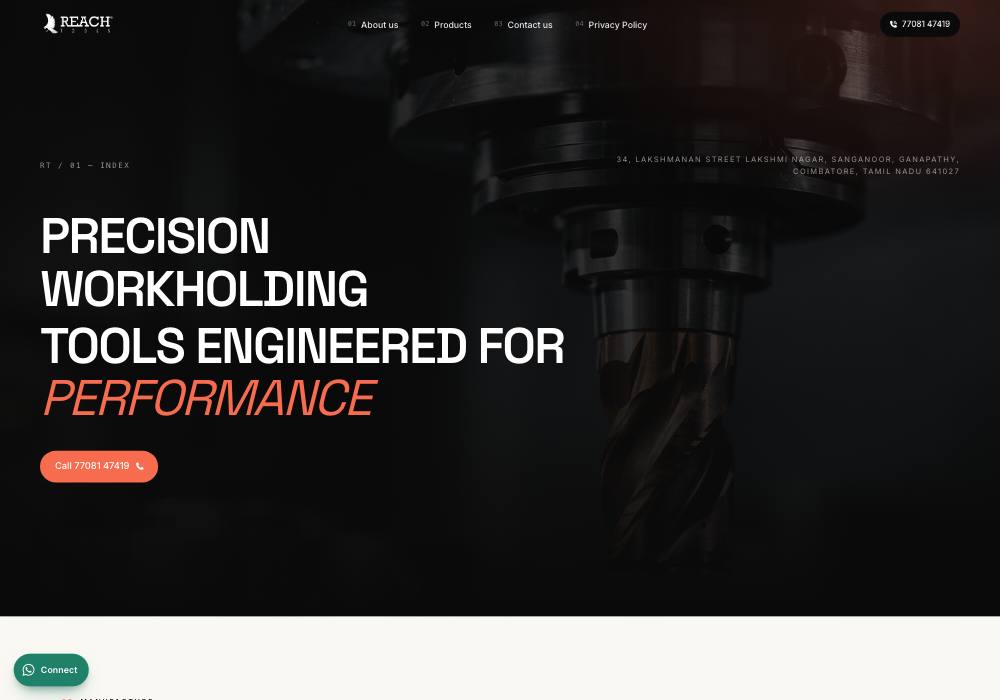 The Reach Tools website